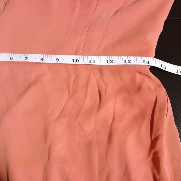 NEW Social Bridesmaids‎ Sleeveless Tie Back Chiffon Trumpet Gown Amber Sunset 8 - Picture 10 of 14